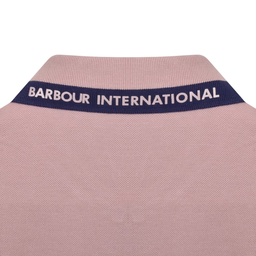 Barbour pink polo shirt deals