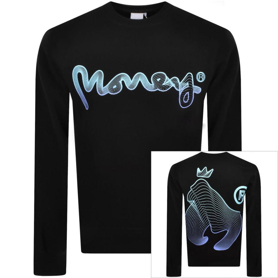 Money Flow Wave Fade Sweatshirt BlackMoney Flow Wave Fade Sweatshirt Black Male Medium
