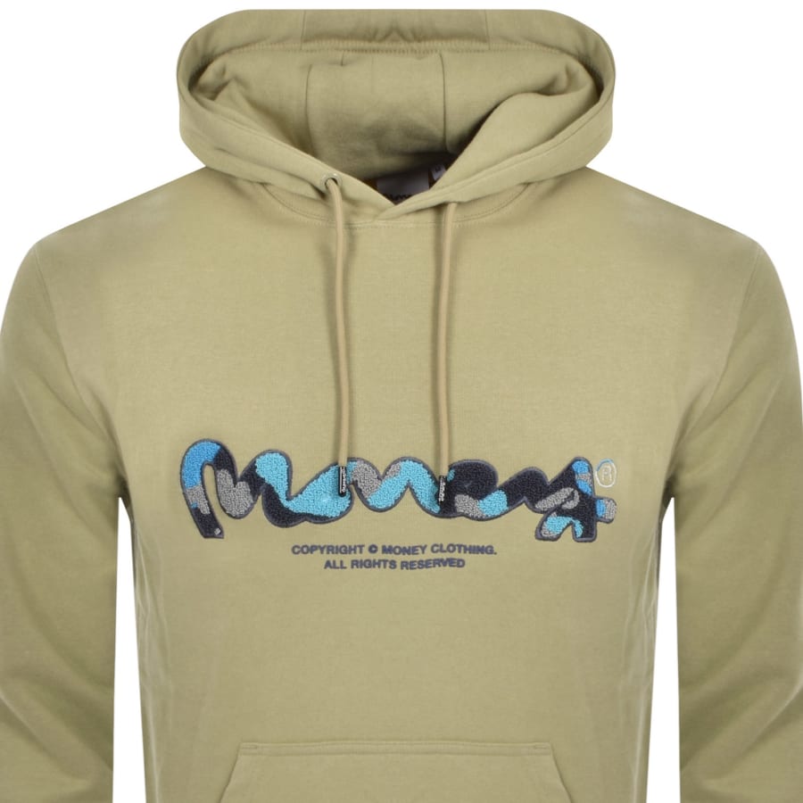 Image number 3 for Money Camo Chop Sig Hoodie Khaki