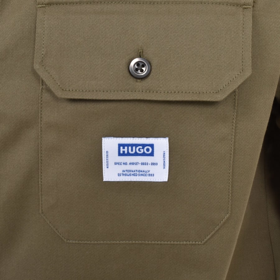 Image number 3 for HUGO Blue Short Sleeve Ekyno Shirt Green