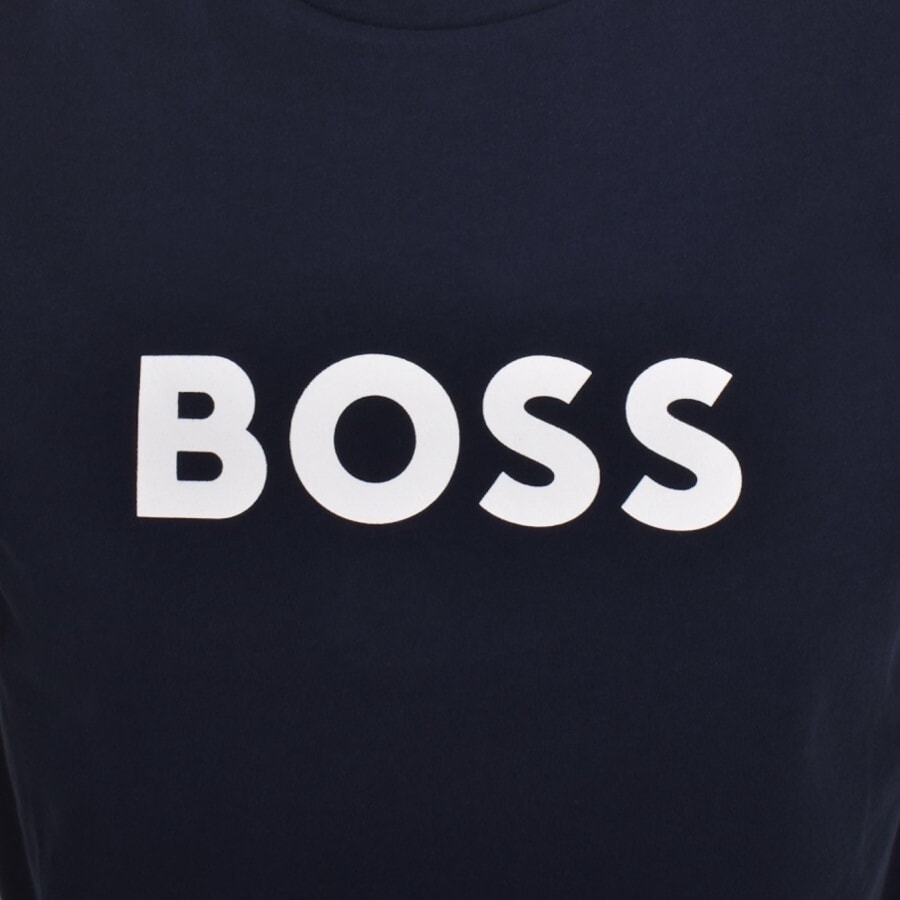 Image number 3 for BOSS Logo T Shirt Navy