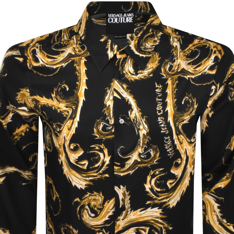 Black versace shirt mens 2025