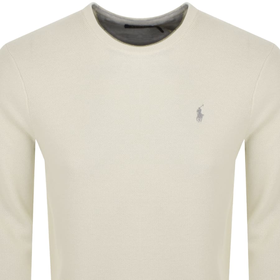 Ralph Lauren Crew Neck Knit Jumper Off White