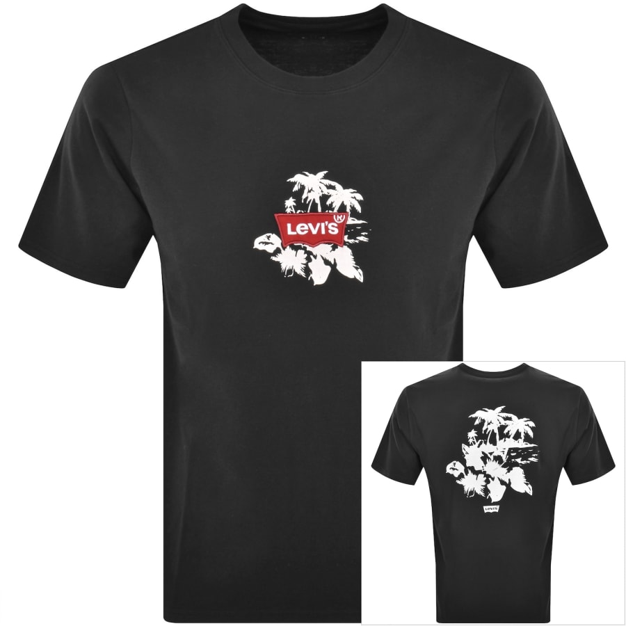 Black and red levis t shirt top