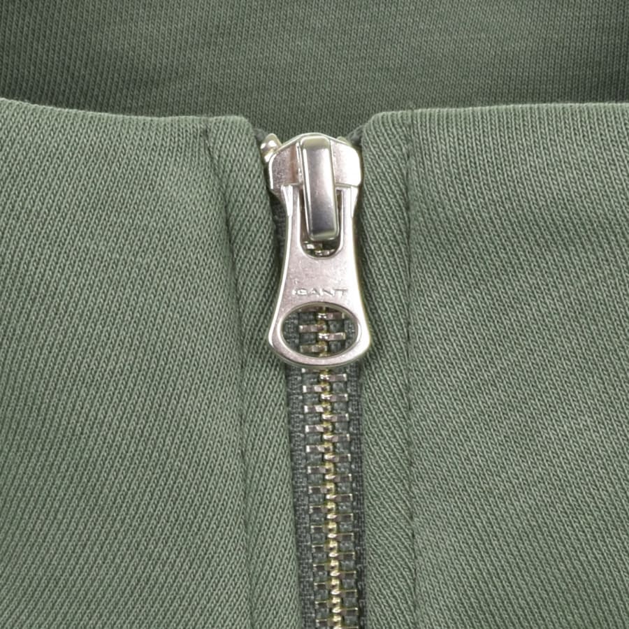 Gant Shield Logo Half Zip Sweatshirt Green Mainline Menswear Canada