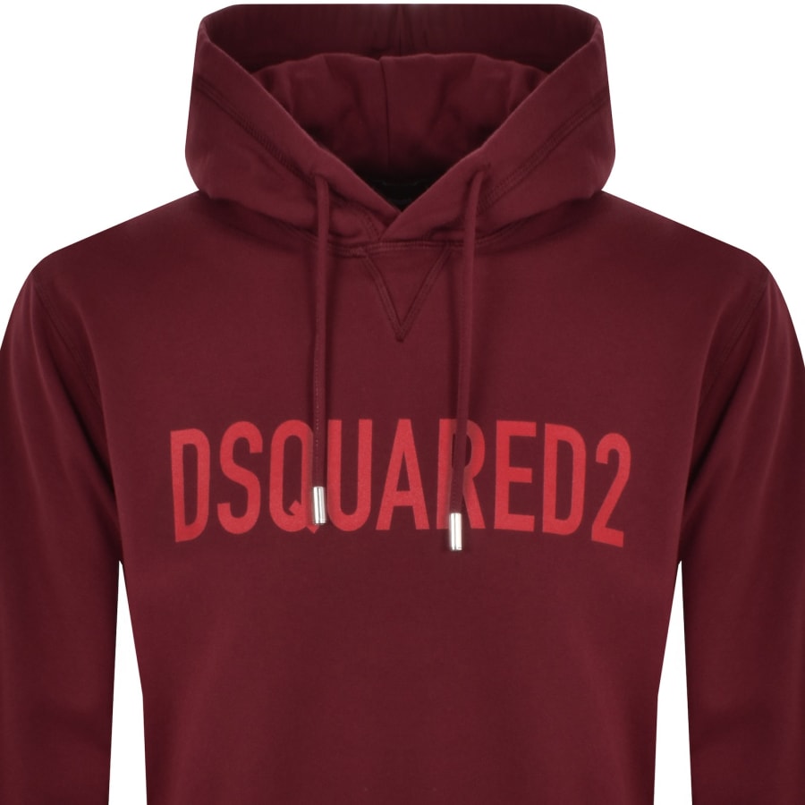 DSQUARED2 Logo Pullover Hoodie RedDSQUARED2 Logo Pullover Hoodie Red Male Medium