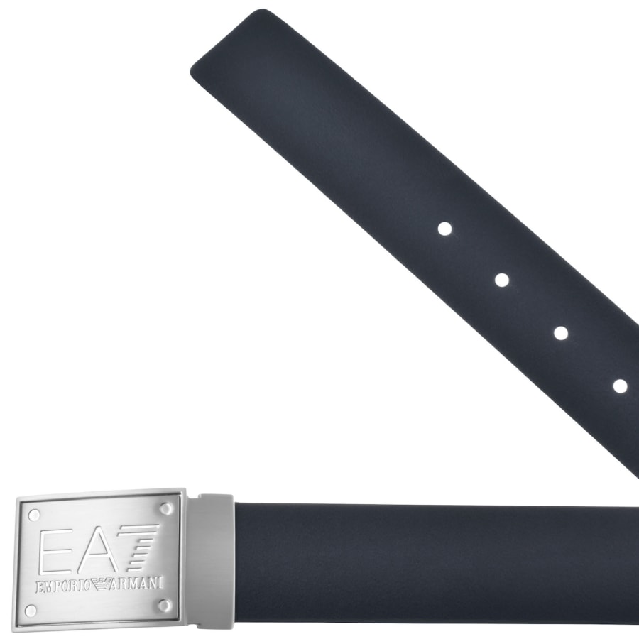 EA7 Emporio Armani Reversible Logo Belt Navy Mainline Menswear