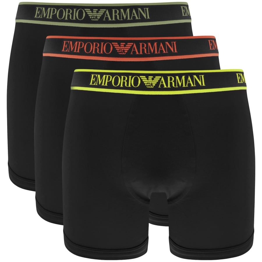 Emporio Armani Underwear 3 Pack Boxers Black