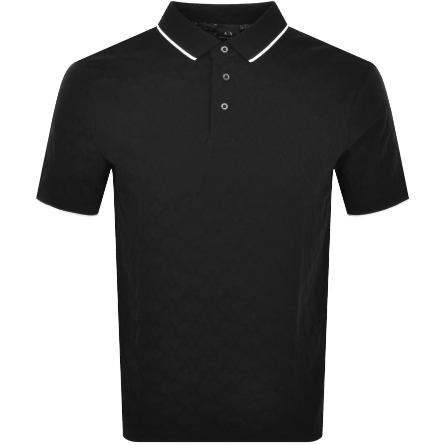 Armani polo black new arrivals