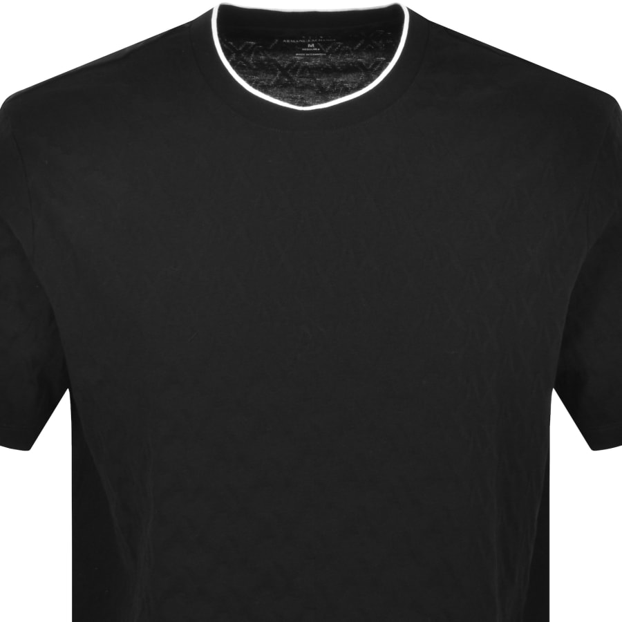 Image number 2 for Armani Exchange Crew Neck Logo T Shirt Black