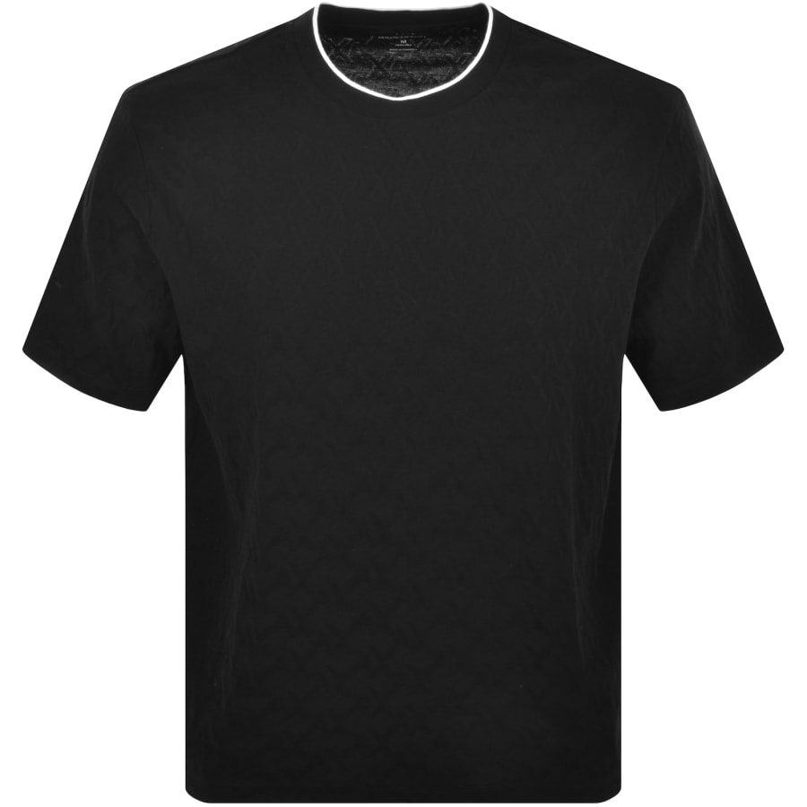 Image number 1 for Armani Exchange Crew Neck Logo T Shirt Black
