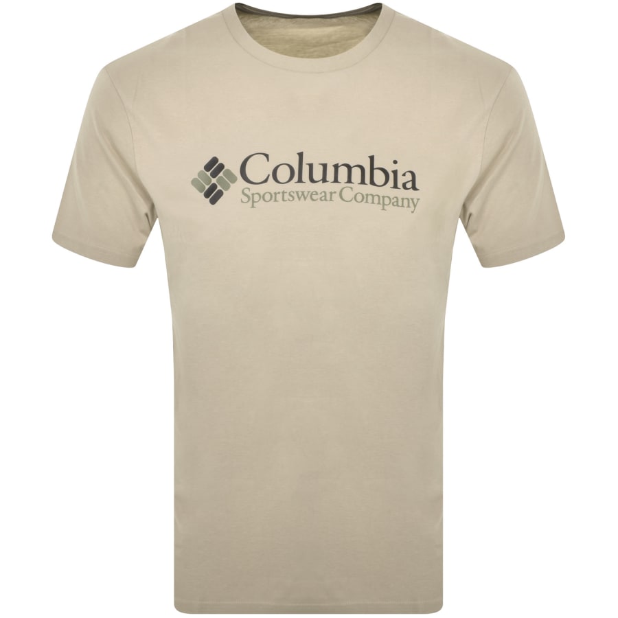 Columbia Basic Logo T Shirt Beige