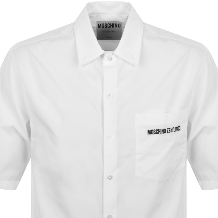 Image number 2 for Moschino Short Sleeve Poplin Shirt White