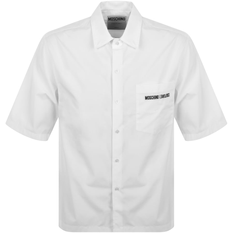 Image number 1 for Moschino Short Sleeve Poplin Shirt White