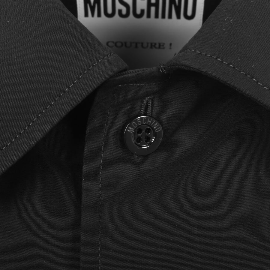 Image number 4 for Moschino Short Sleeve Poplin Shirt Black