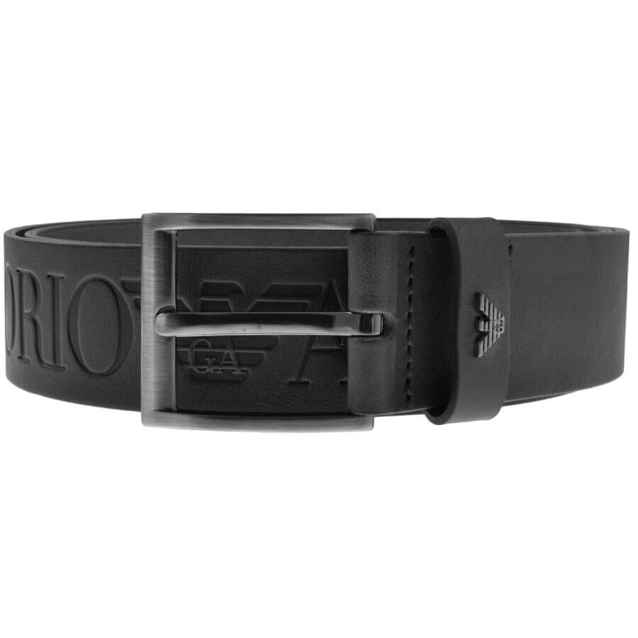 Emporio Armani Leather Belt Black Mainline Menswear