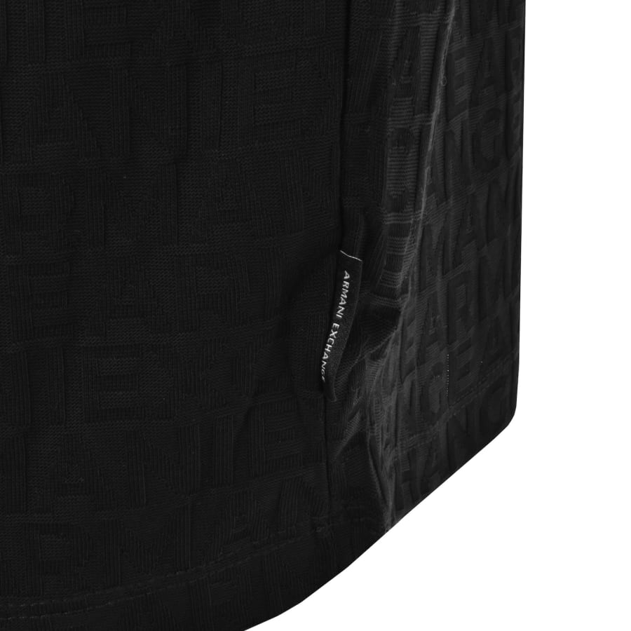 Image number 3 for Armani Exchange Logo Polo T Shirt Black