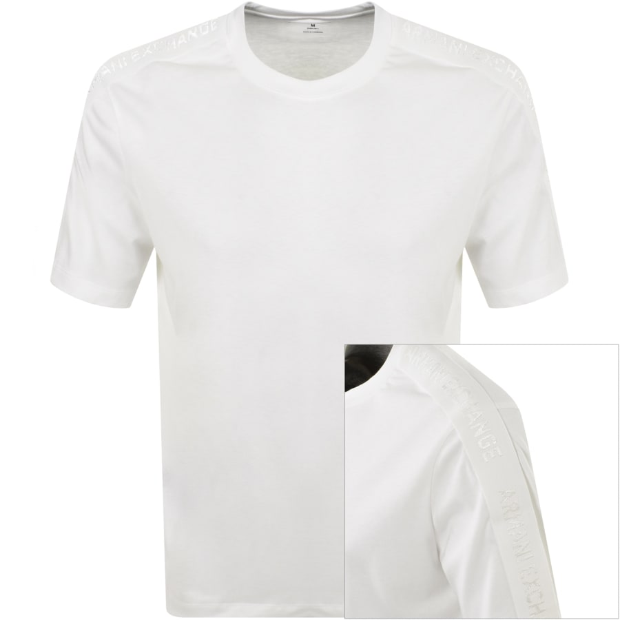 Image number 1 for Armani Exchange Crew Neck Logo T Shirt White