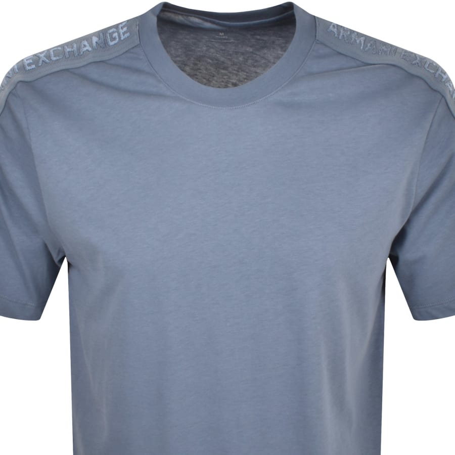 Image number 2 for Armani Exchange Crew Neck Logo T Shirt Blue