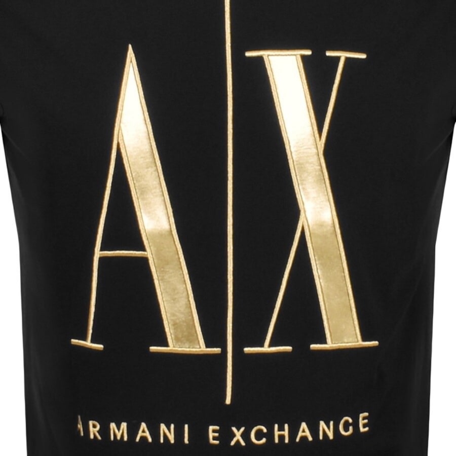 Armani exchange crew neck logo t shirt black outlet