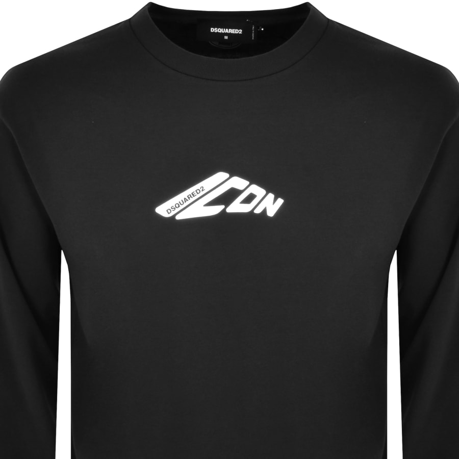Image number 2 for DSQUARED2 Logo Long Sleeve T Shirt Black