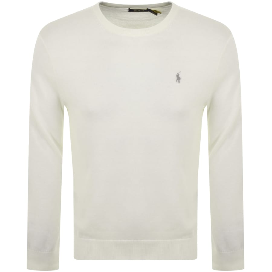 Ralph Lauren Crew Neck Knit Jumper White Mainline Menswear Denmark