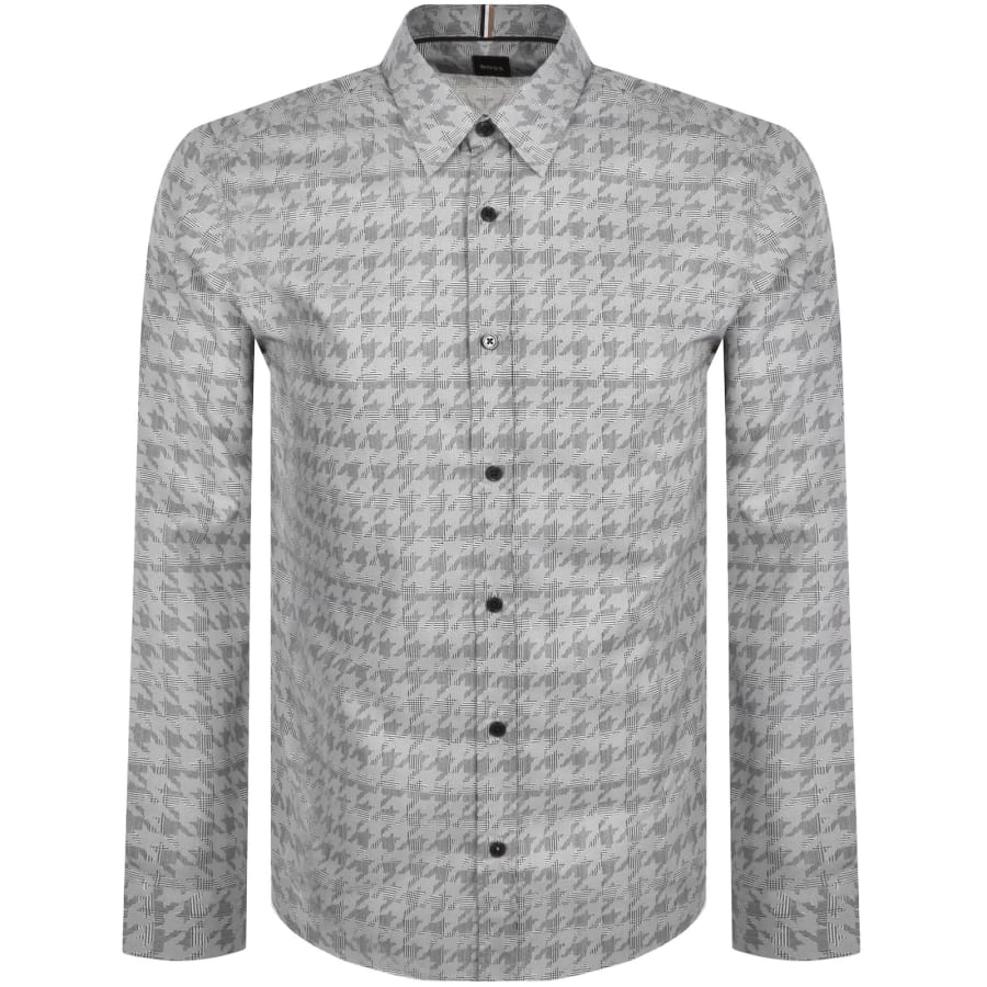 Image number 1 for BOSS Liam Kent Long Sleeve Shirt Grey