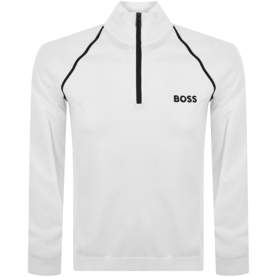 BOSS Hydro X Half Zip Jumper White Mainline Menswear Ireland