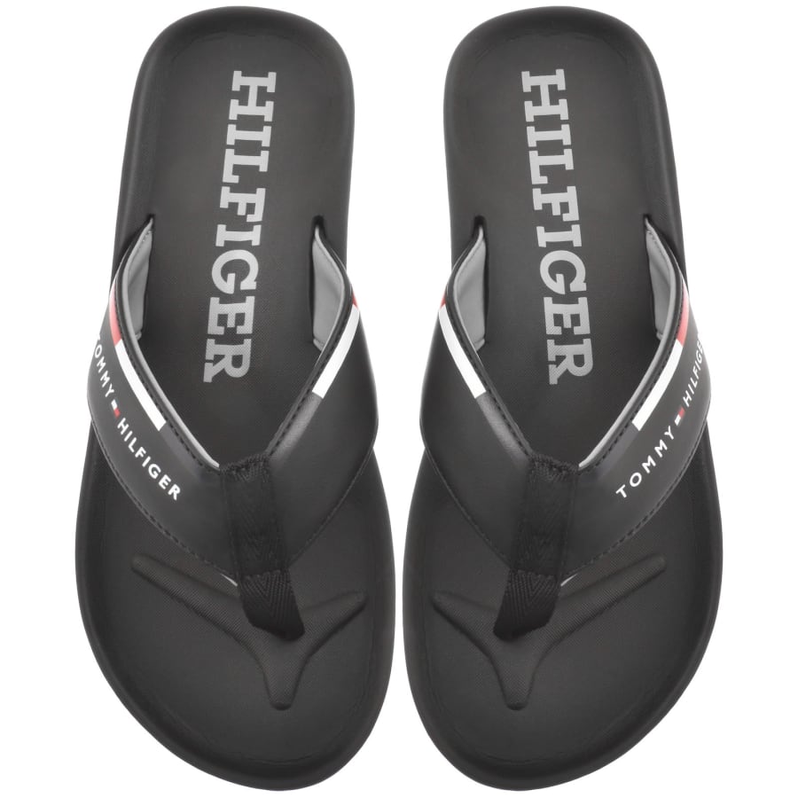 Mens Tommy Hilfiger Black Comfort Beach Sandals