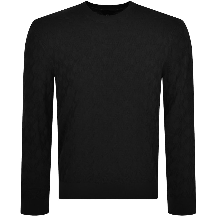 Armani exchange black jumper cheap