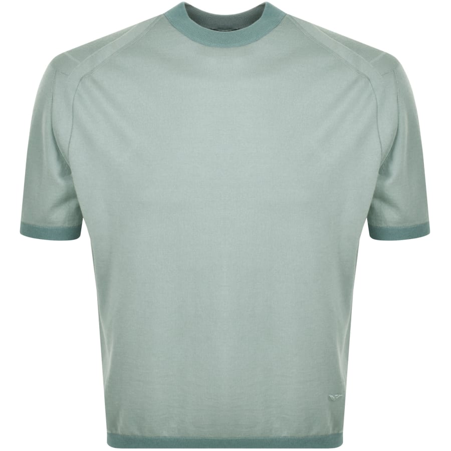 Image number 1 for Emporio Armani Knitted Pullover T Shirt Blue