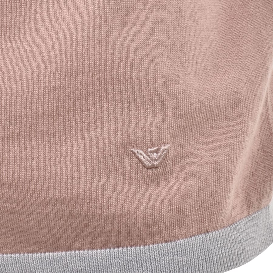 Image number 3 for Emporio Armani Knitted Pullover T Shirt Red