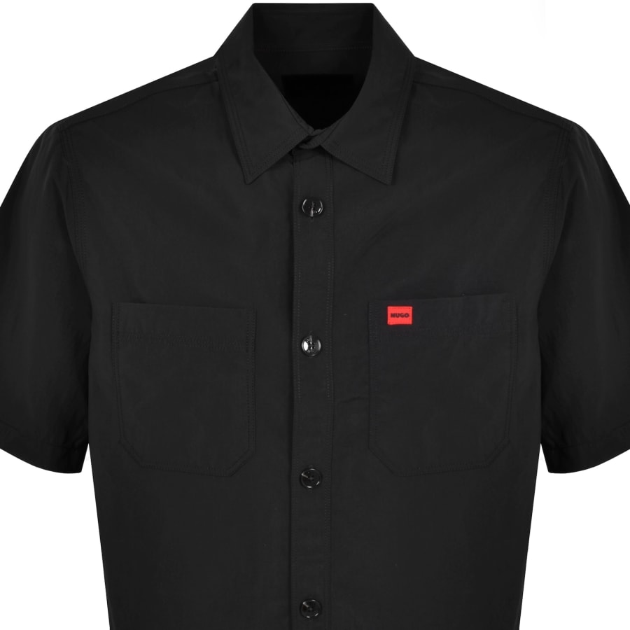 Image number 2 for HUGO Short Sleeved Eratino Shirt Black