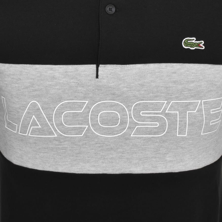 Black and white lacoste shirt online
