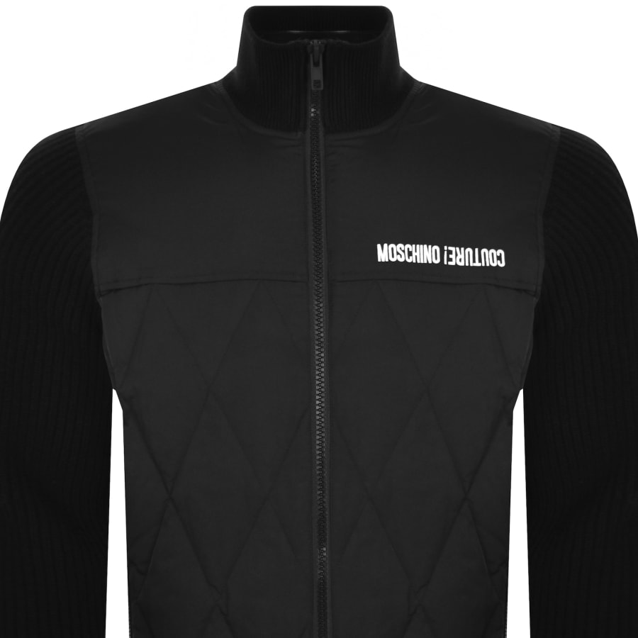 Image number 2 for Moschino Knit Sleeve Jacket Black