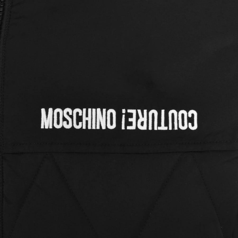 Image number 3 for Moschino Knit Sleeve Jacket Black
