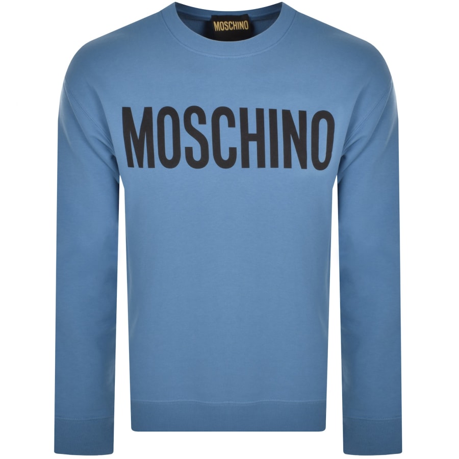 Sweatshirt With Logo Unisex Savoy Blue Moschino