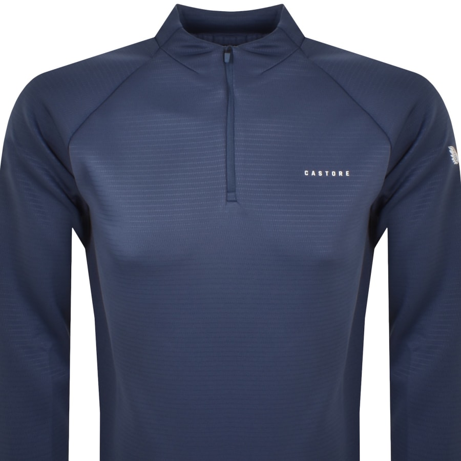 Image number 3 for Castore Aeroscuba Quarter Zip Sweatshirt Blue