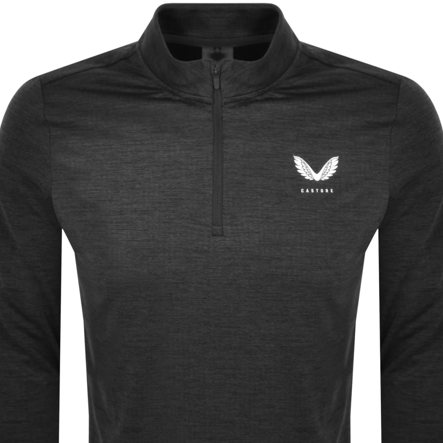 Image number 2 for Castore Quarter Zip Marl Sweatshirt Grey