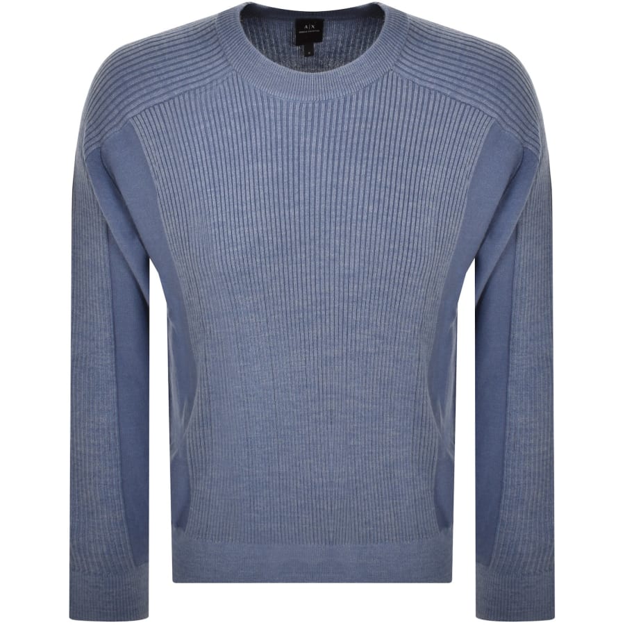 Armani Exchange Pullover Knit Jumper Blue | Mainline Menswear us