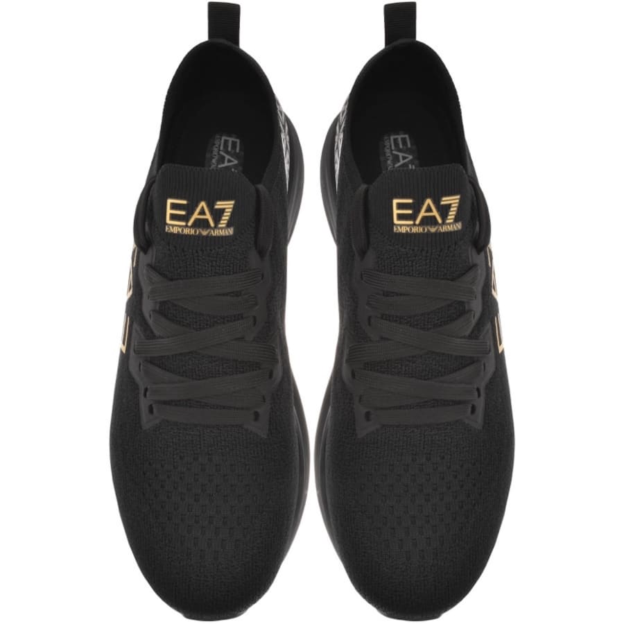 Ea7 emporio armani logo trainers black online
