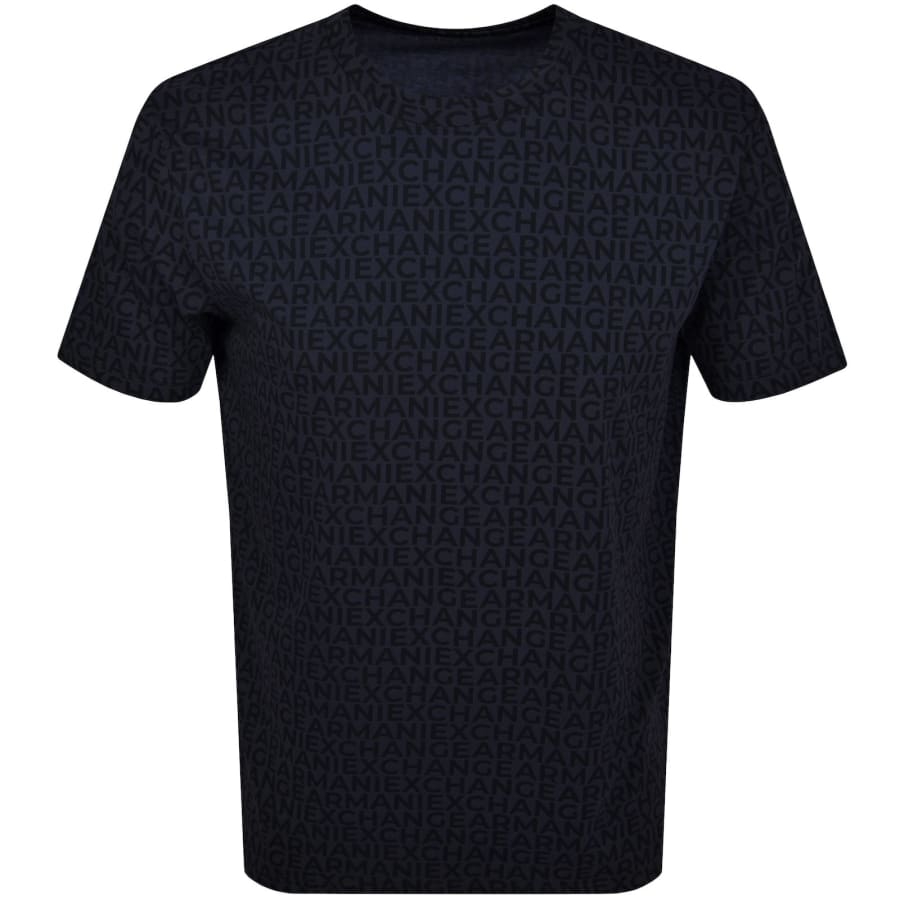 Armani exchange crew neck logo t shirt black outlet