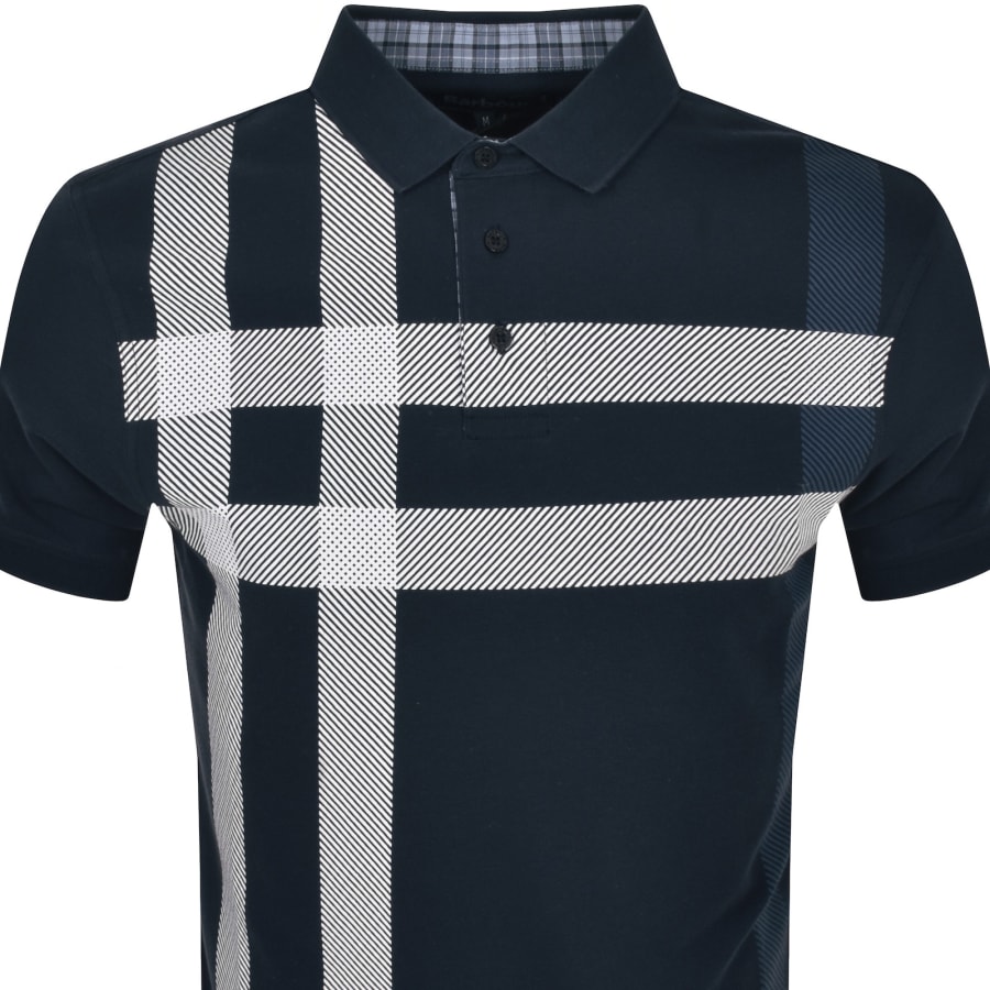 Image number 2 for Barbour Blaine Short Sleeve Polo T Shirt Navy