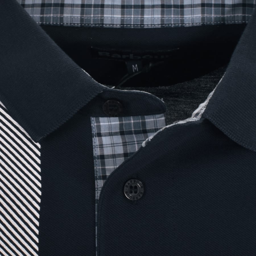 Image number 3 for Barbour Blaine Short Sleeve Polo T Shirt Navy