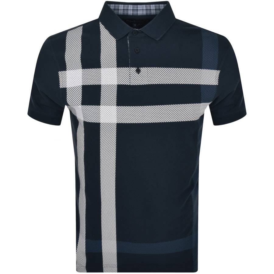 Image number 1 for Barbour Blaine Short Sleeve Polo T Shirt Navy