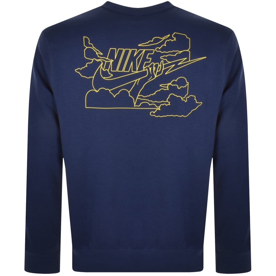 Blue and yellow nike sweatshirt top