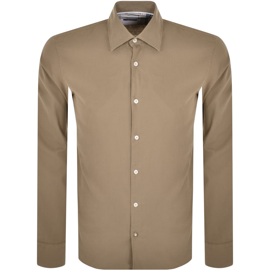 Image number 1 for BOSS C Hal Kent C4 Long Sleeved Shirt Beige