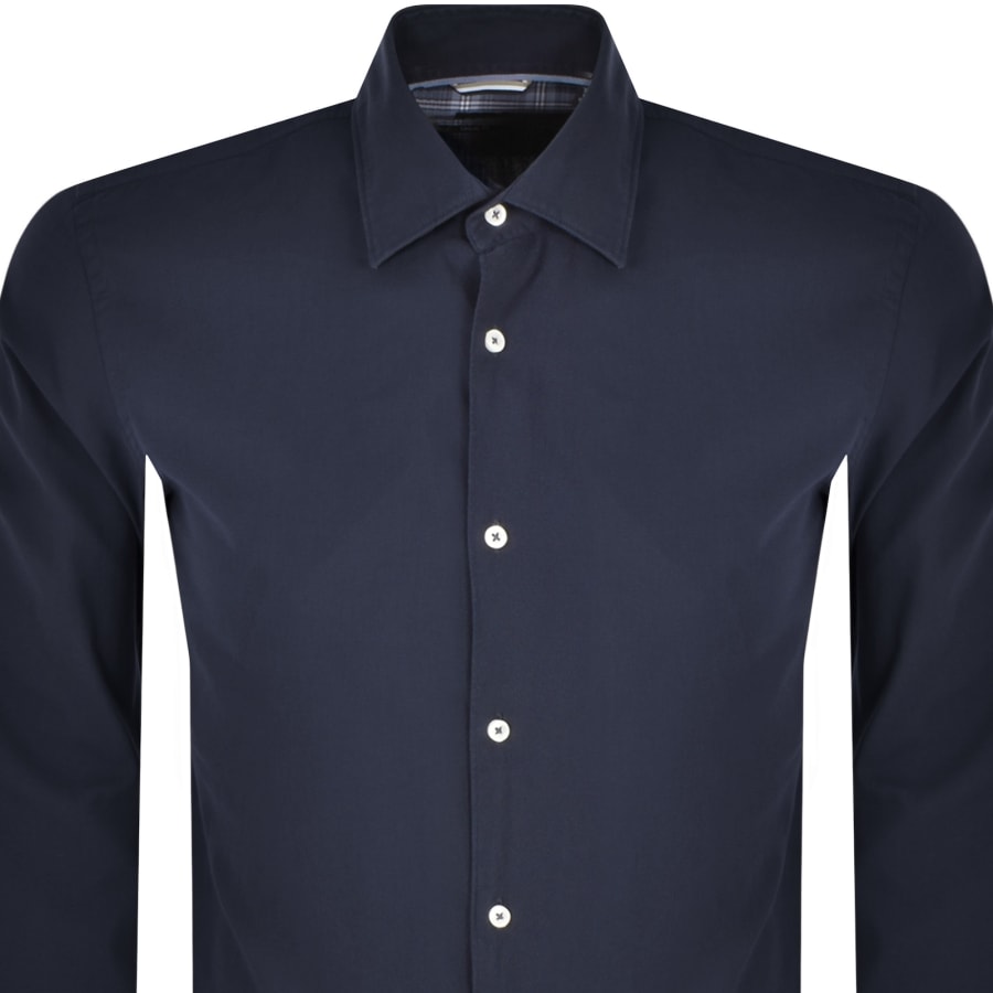 Image number 2 for BOSS C Hal Kent C4 Long Sleeved Shirt Navy