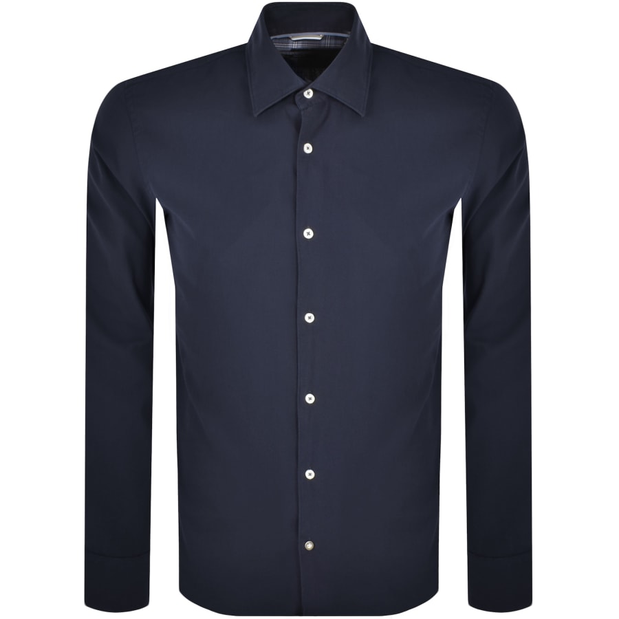 Image number 1 for BOSS C Hal Kent C4 Long Sleeved Shirt Navy