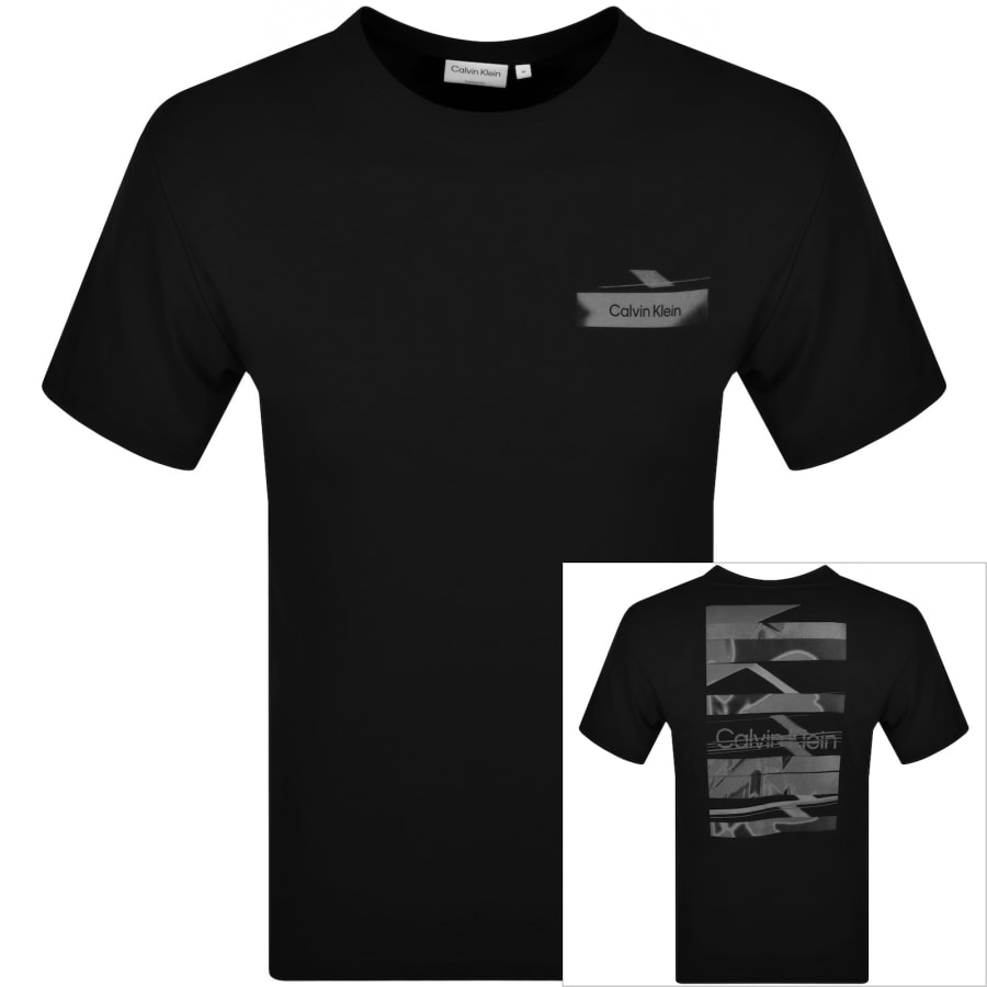 Calvin Klein Shadow Back Graphic T Shirt Black Mainline Menswear Denmark